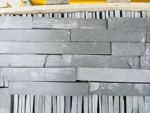 Плитка чёрная из натурального камня фасадная 30 см * 5 см, толщина 7 мм -30 мм купить в Кировграде