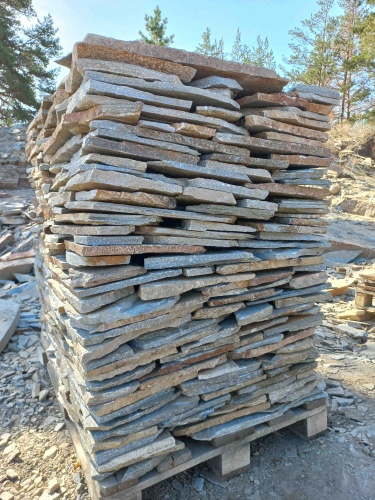 Плитняк златолит серебристый для цоколя, отмостки купить в Кировграде